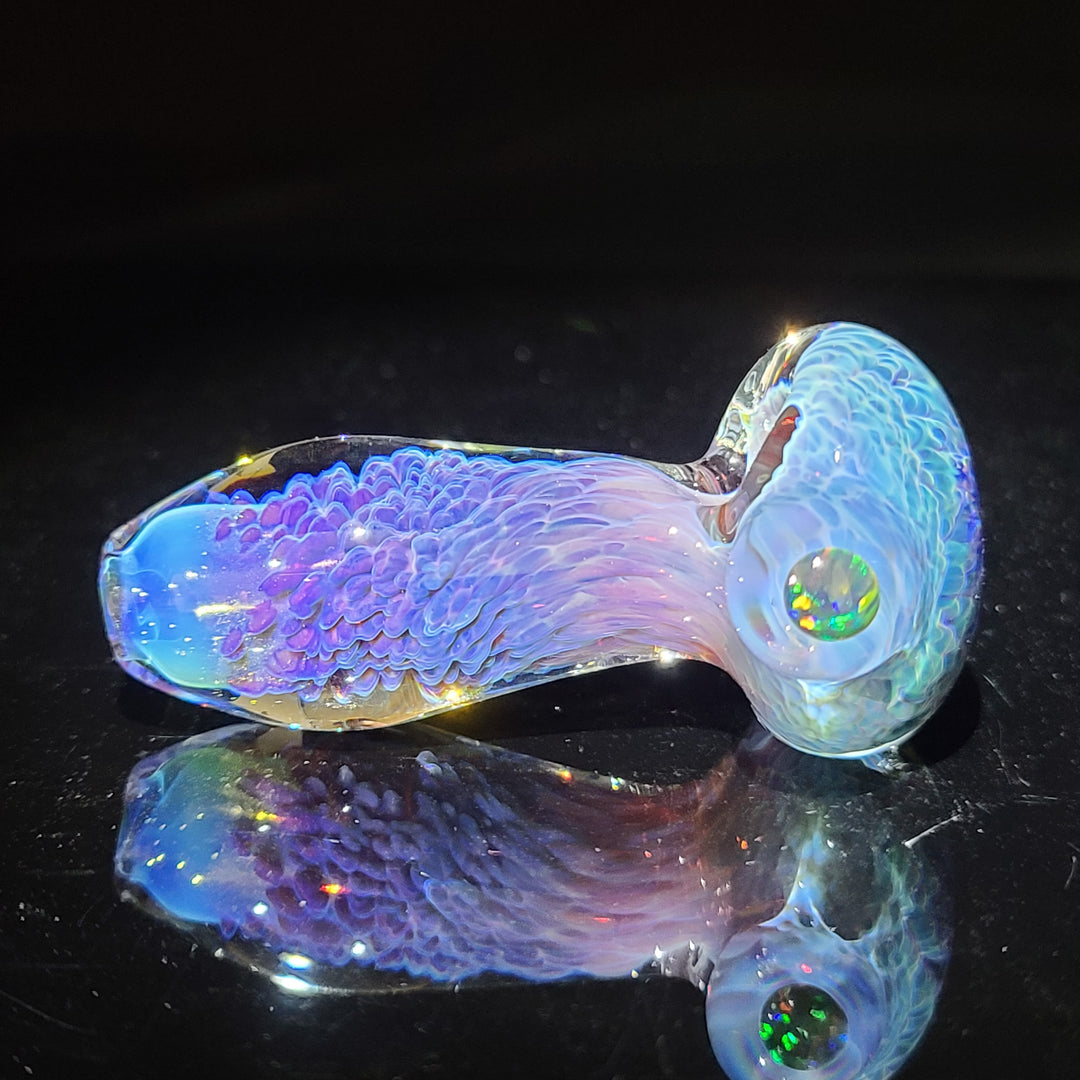 Purple Nebula Pocket Pipe with Black Planet Opal Glass Pipe Tako Glass   