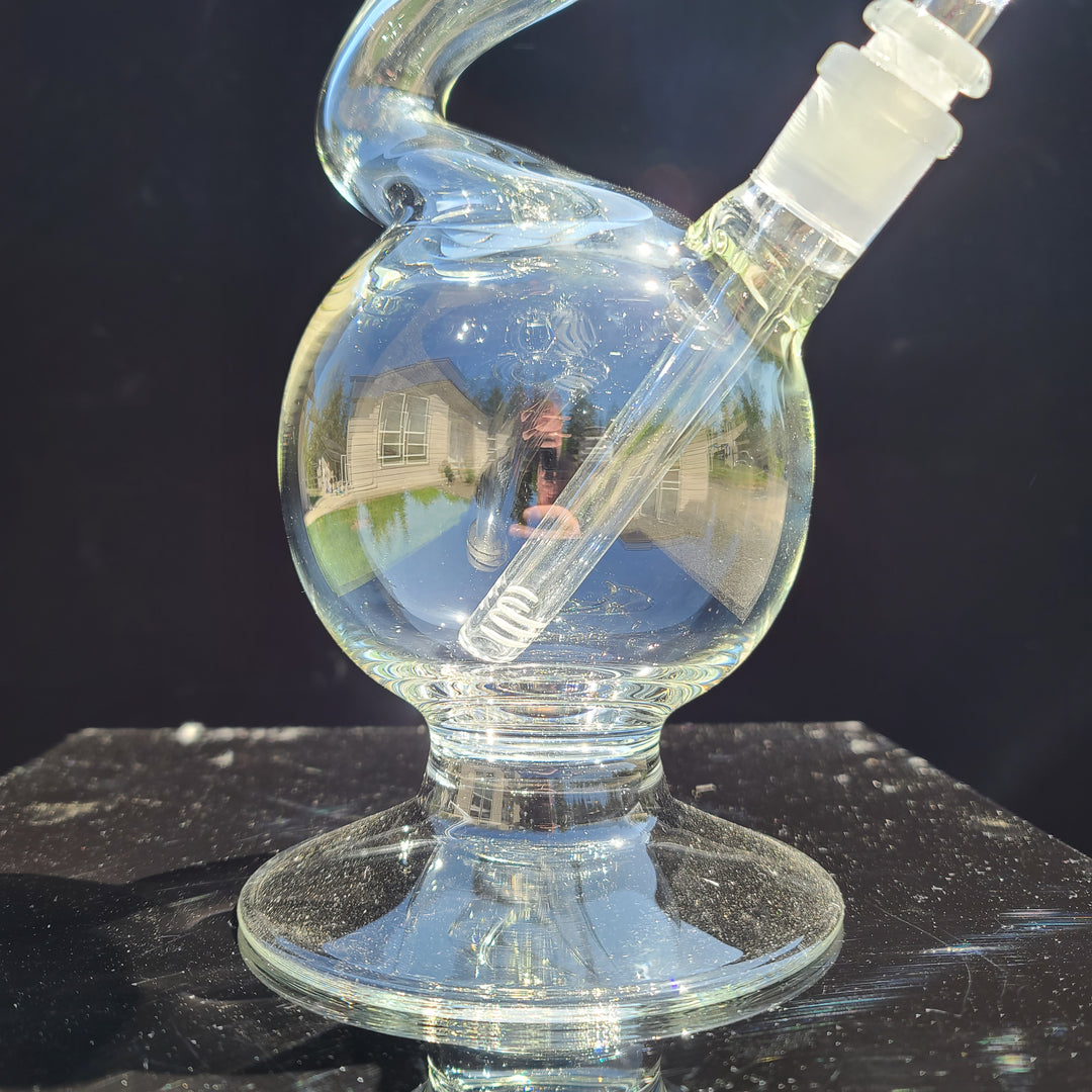 Solid Glass 14" Round and Wavy Bubbler Glass Pipe Solid Glass   