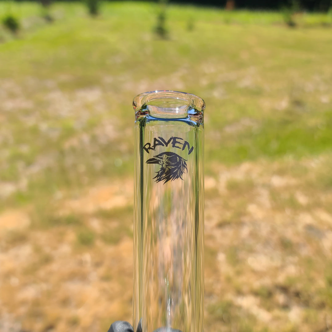 Raven Fumed Beaker Bong Glass Pipe Raven Glass   