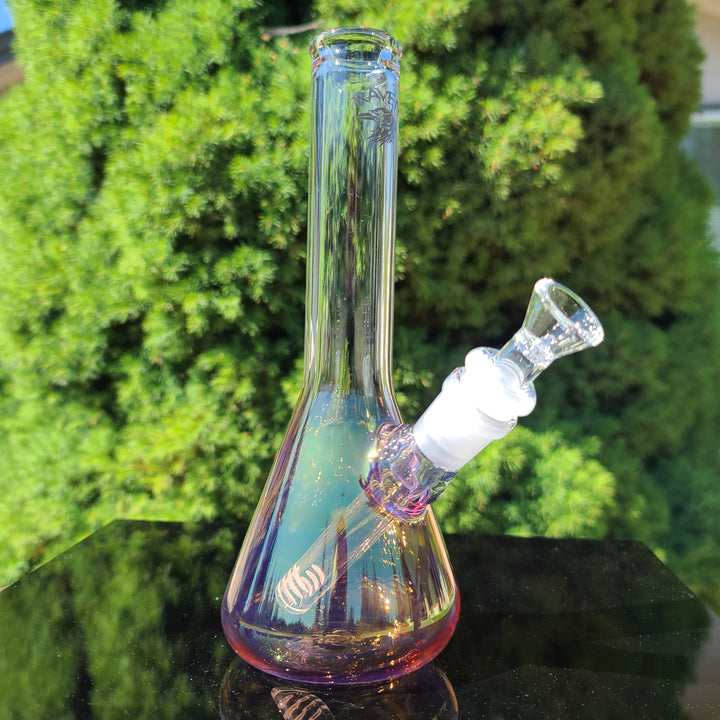 Raven Fumed Beaker Bong Glass Pipe Raven Glass   