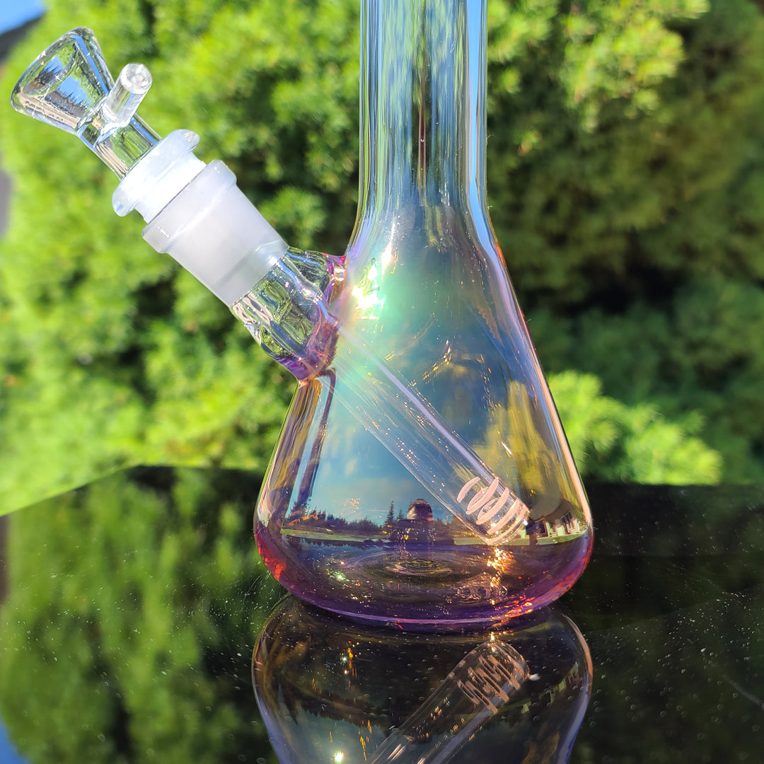 Raven Fumed Beaker Bong Glass Pipe Raven Glass   