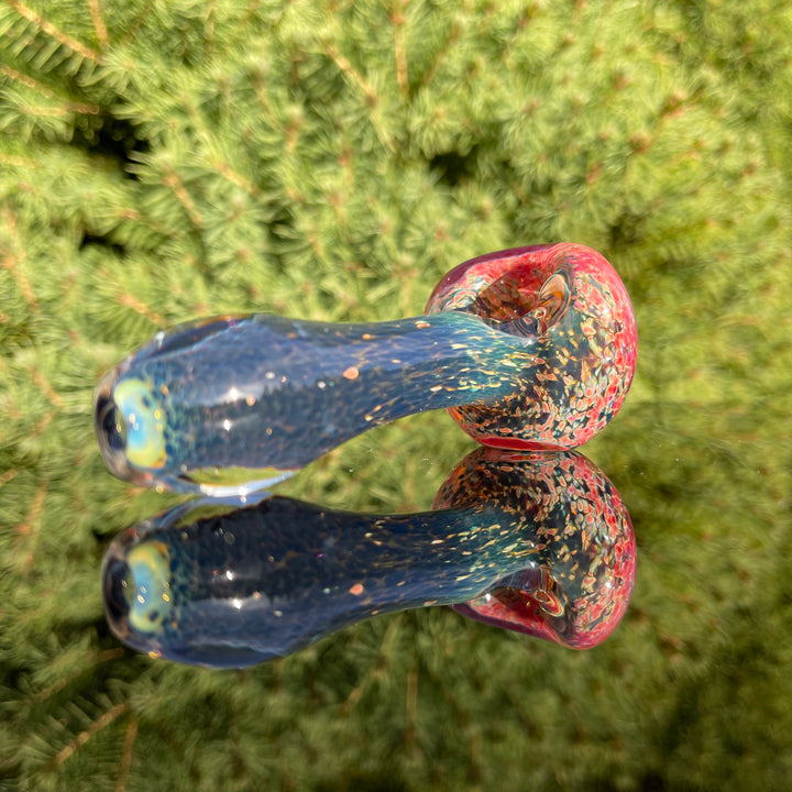 Green and Pink Sparkle Frit Pocket Pipe Glass Pipe Beezy Glass   