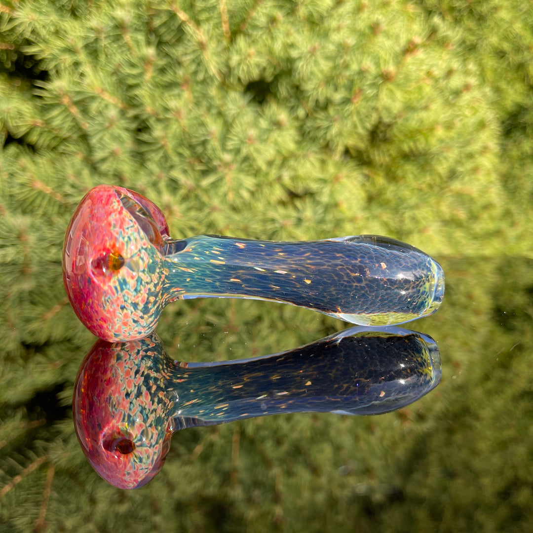 Green and Pink Sparkle Frit Pocket Pipe Glass Pipe Beezy Glass   