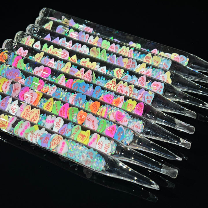 Opal Candy Heart Chisel Tip Dabbers Accessory Beezy Glass