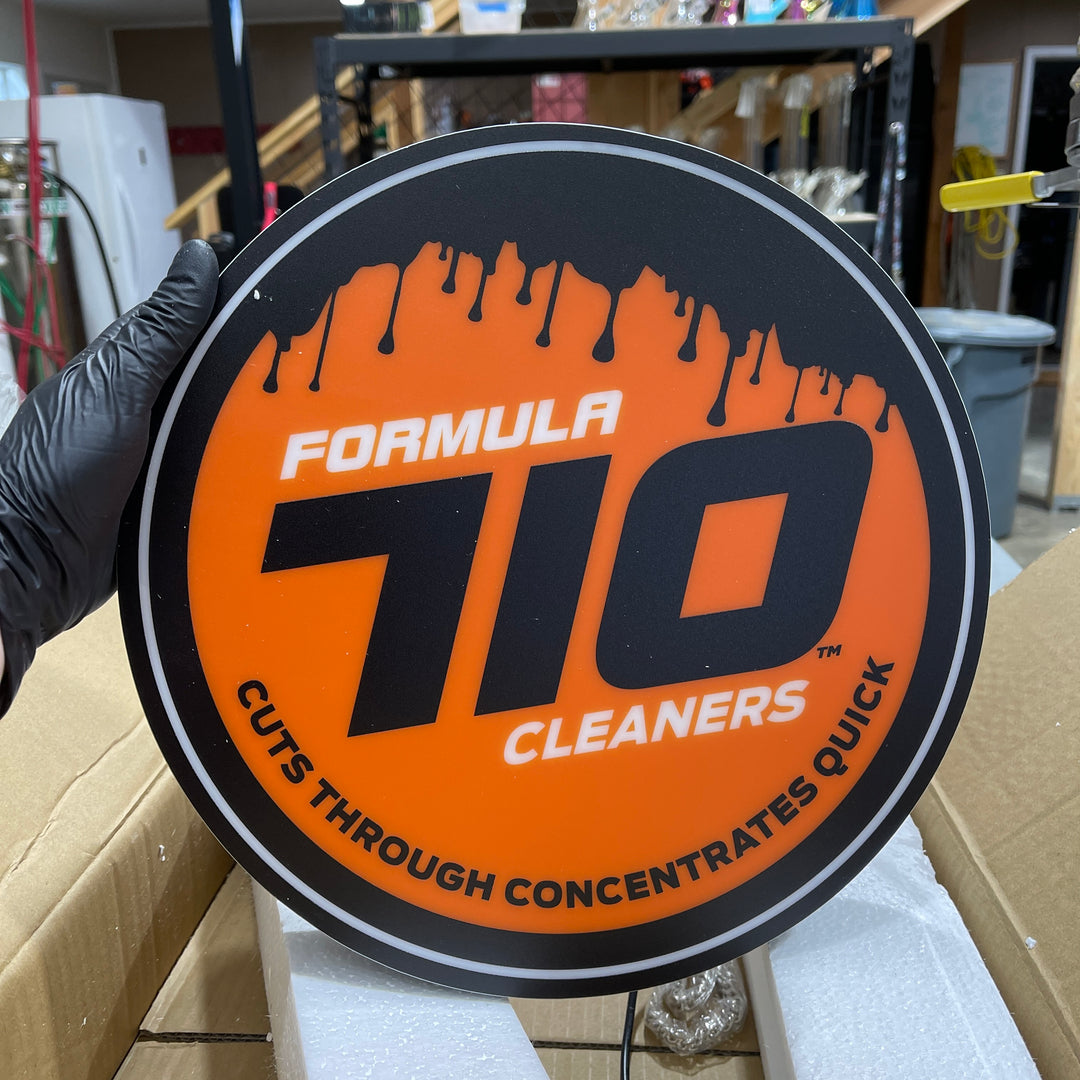 Formula 710 Cleaners LED Sign  Tako Glass   