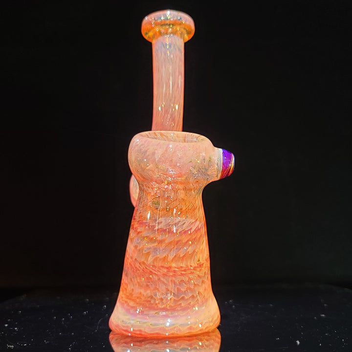 Sunset Bubbler with Purple Carb Glass Pipe Cose Glass   