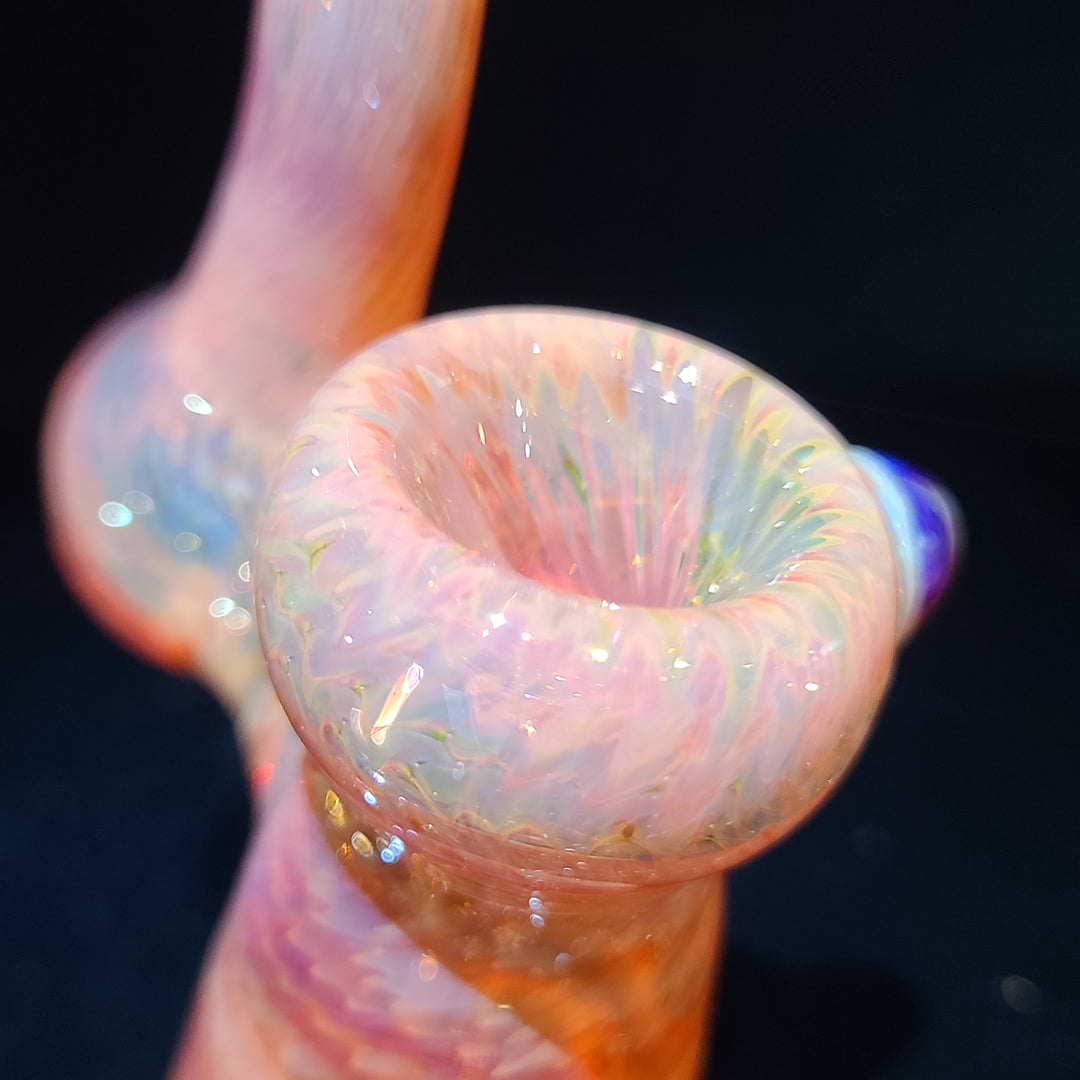 Sunset Bubbler with Purple Carb Glass Pipe Cose Glass   