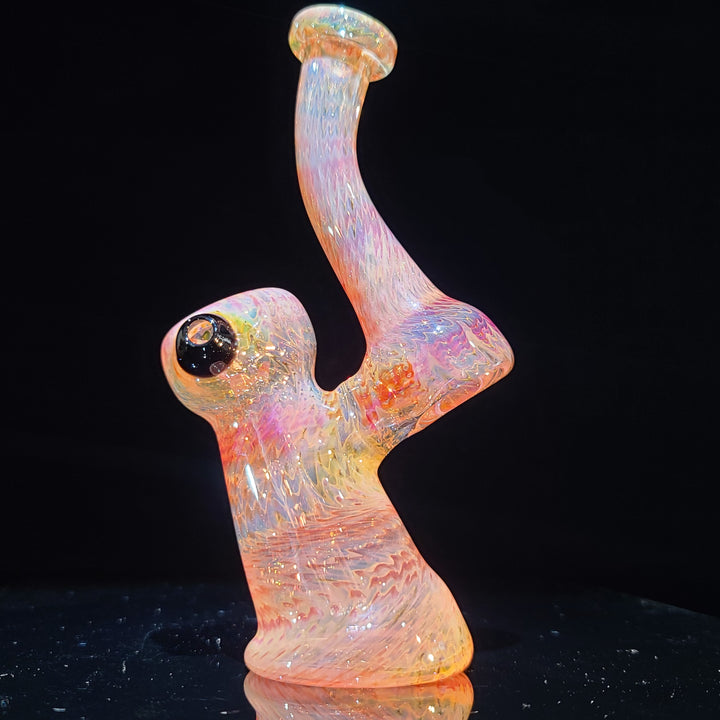 Sunset Bubbler with Black Carb Glass Pipe Cose Glass   