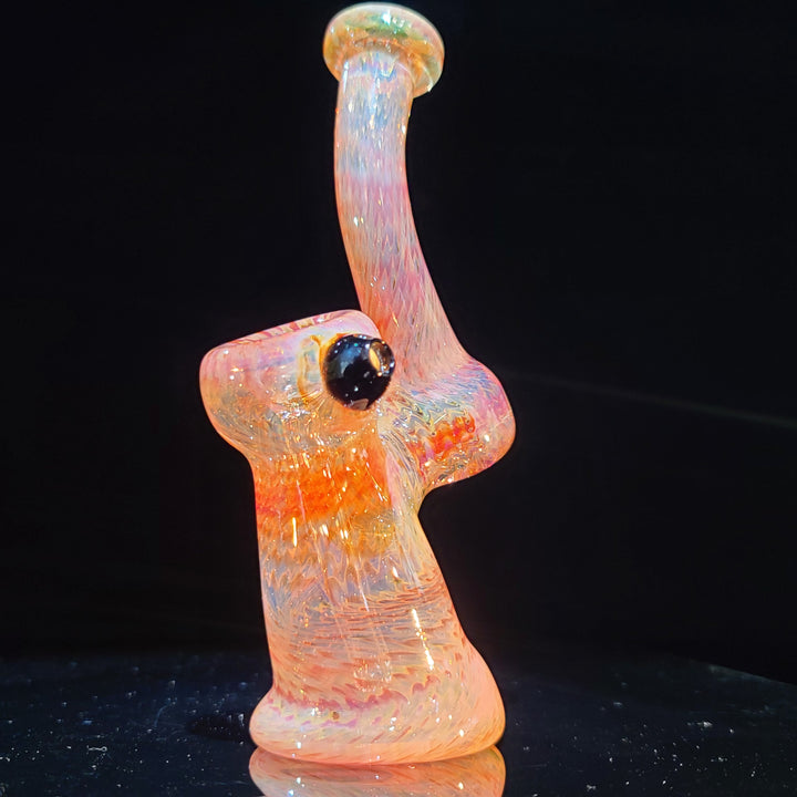 Sunset Bubbler with Black Carb Glass Pipe Cose Glass   