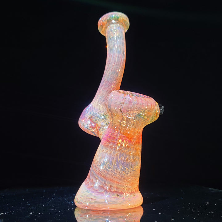 Sunset Bubbler with Black Carb Glass Pipe Cose Glass   