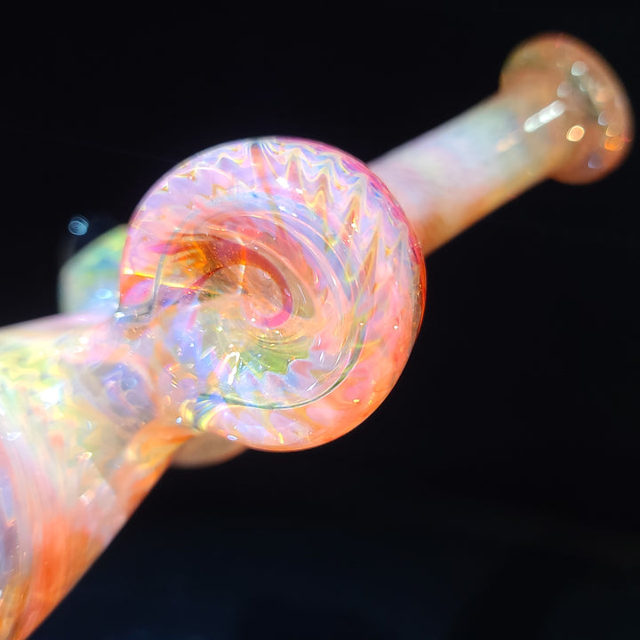 Sunset Bubbler with Black Carb Glass Pipe Cose Glass   