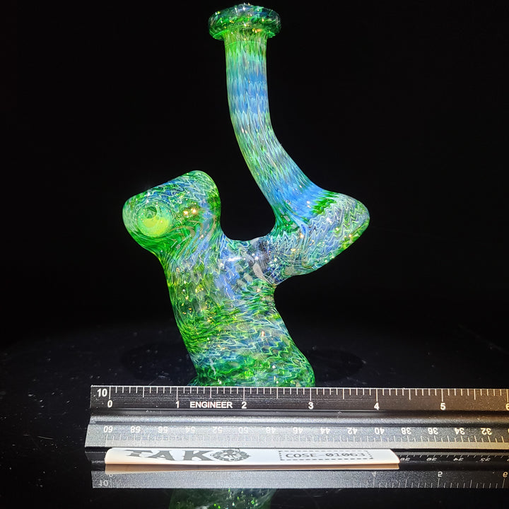 Forest Bubbler with Slime Carb Glass Pipe Cose Glass   