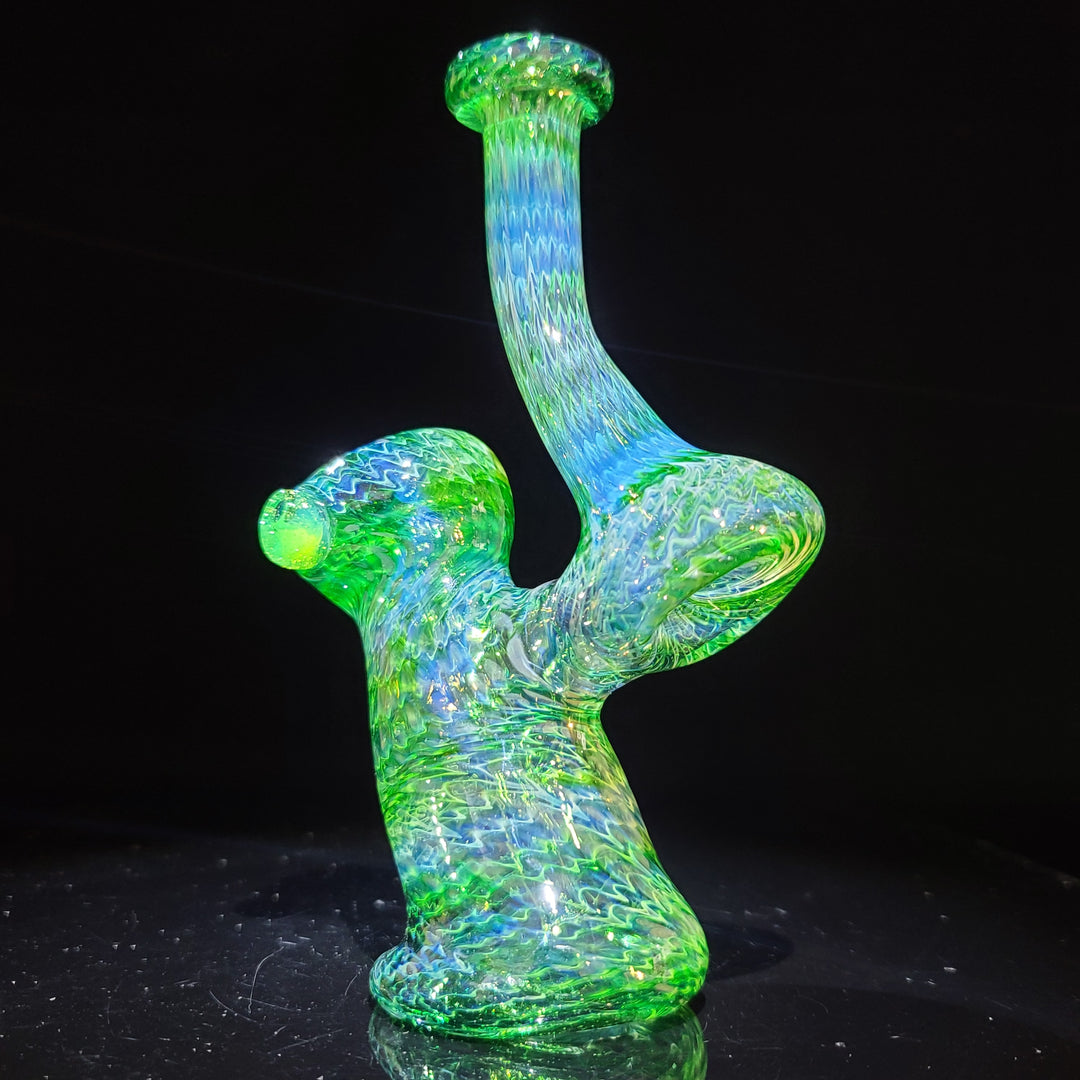 Forest Bubbler with Slime Carb Glass Pipe Cose Glass   