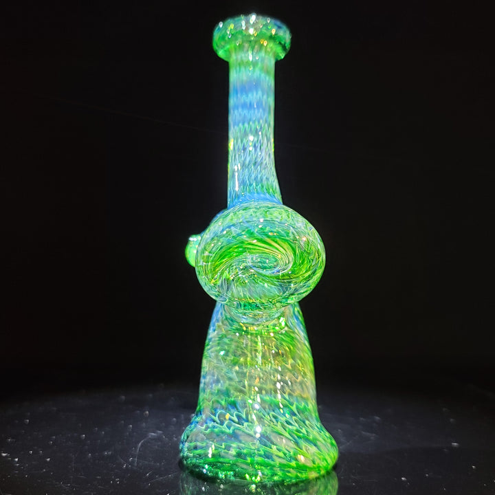 Forest Bubbler with Slime Carb Glass Pipe Cose Glass   