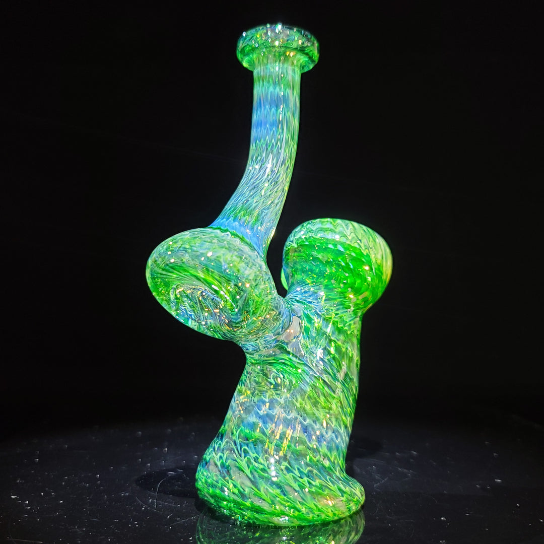 Forest Bubbler with Slime Carb Glass Pipe Cose Glass   