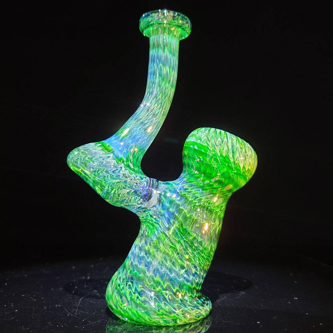 Forest Bubbler with Slime Carb Glass Pipe Cose Glass   