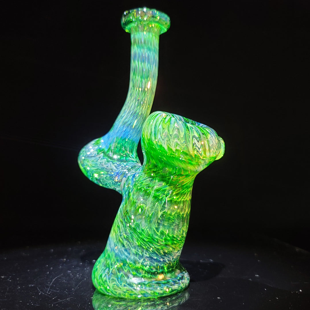 Forest Bubbler with Slime Carb Glass Pipe Cose Glass   