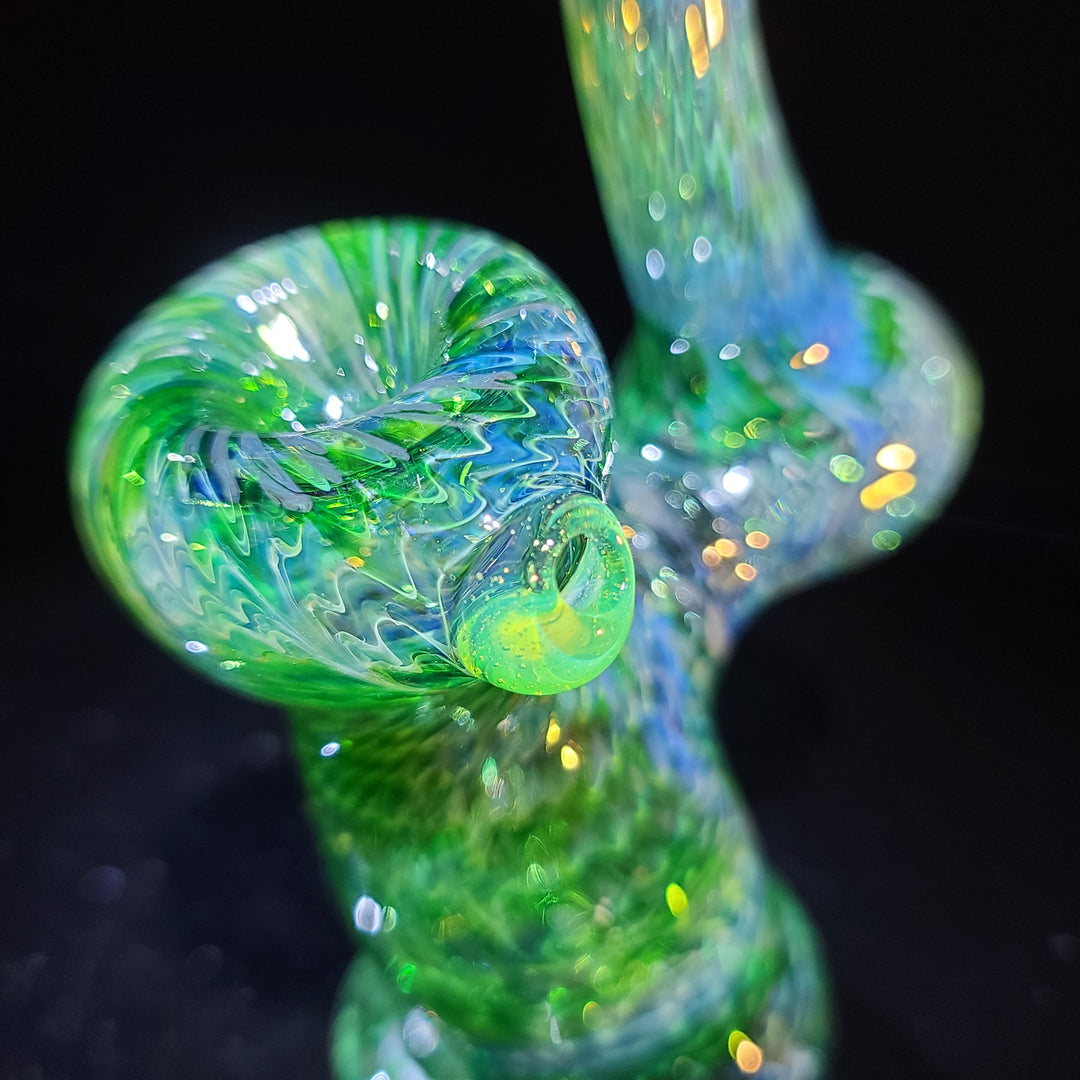 Forest Bubbler with Slime Carb Glass Pipe Cose Glass   