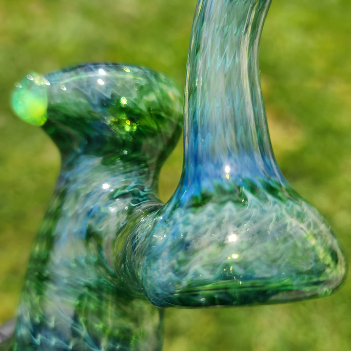 Forest Bubbler with Slime Carb Glass Pipe Cose Glass   