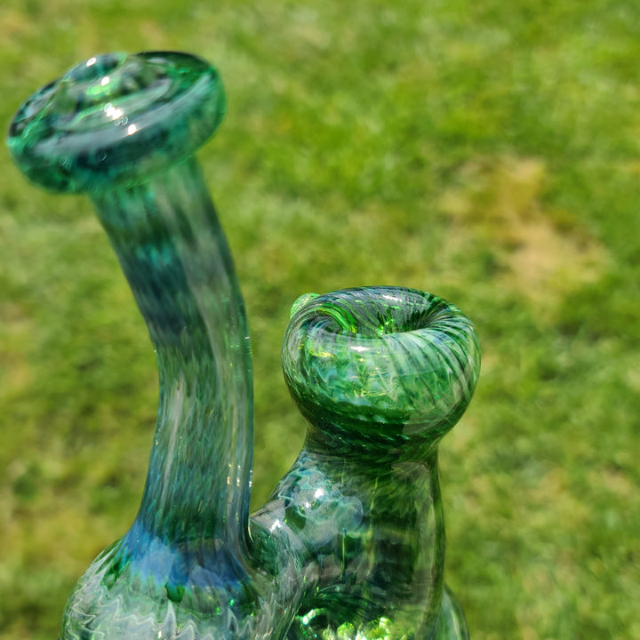 Forest Bubbler with Slime Carb Glass Pipe Cose Glass   