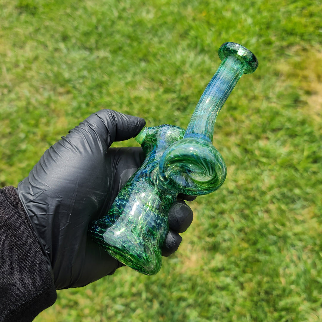 Forest Bubbler with Slime Carb Glass Pipe Cose Glass   