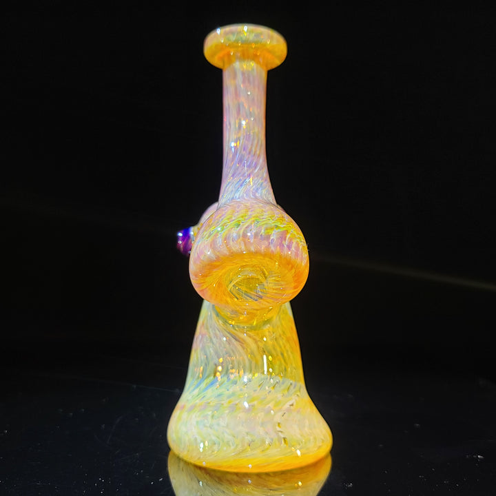 Sunrise Bubbler with Purple Carb Glass Pipe Cose Glass   