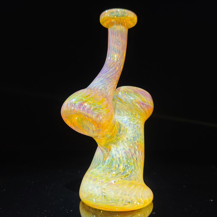 Sunrise Bubbler with Purple Carb Glass Pipe Cose Glass   