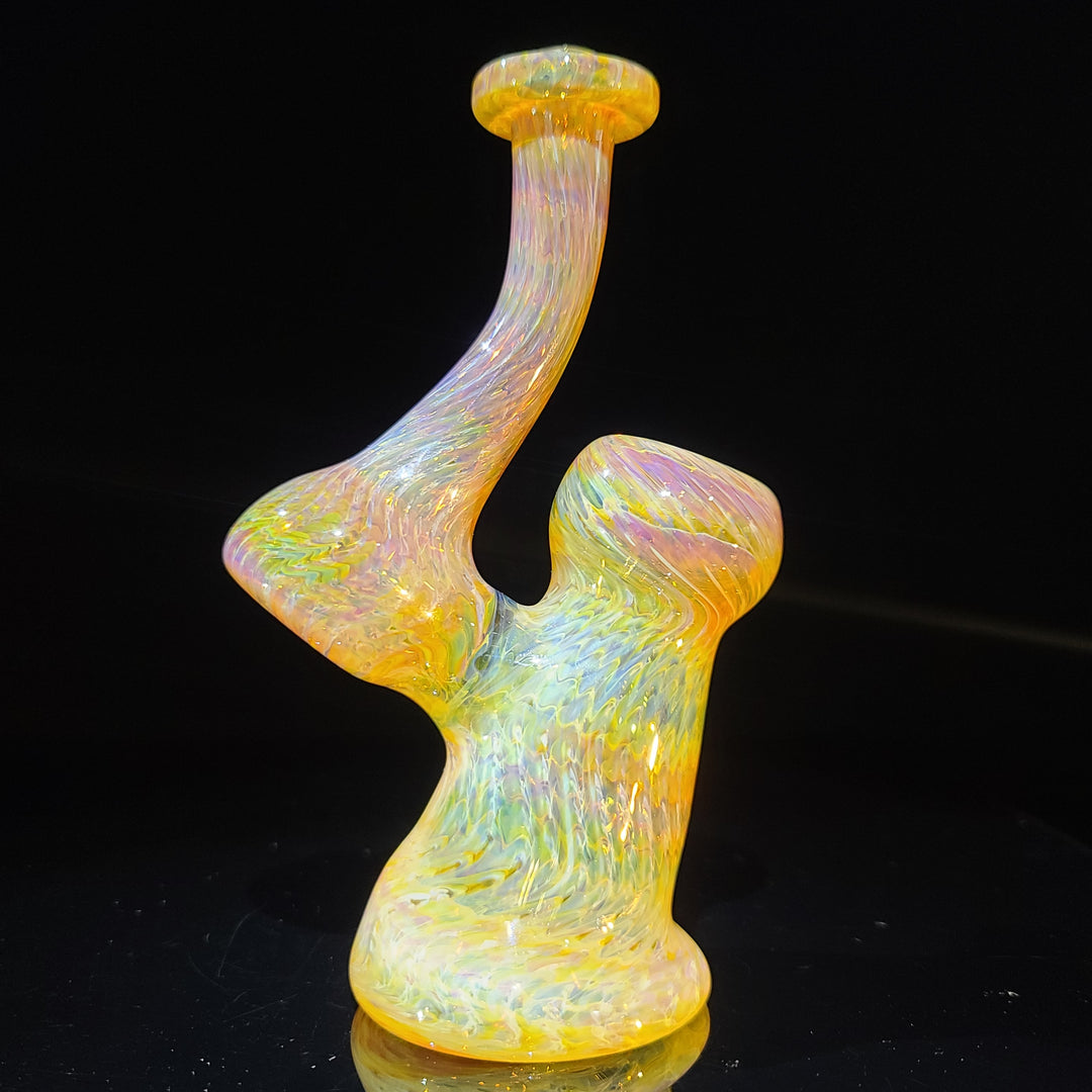 Sunrise Bubbler with Purple Carb Glass Pipe Cose Glass   