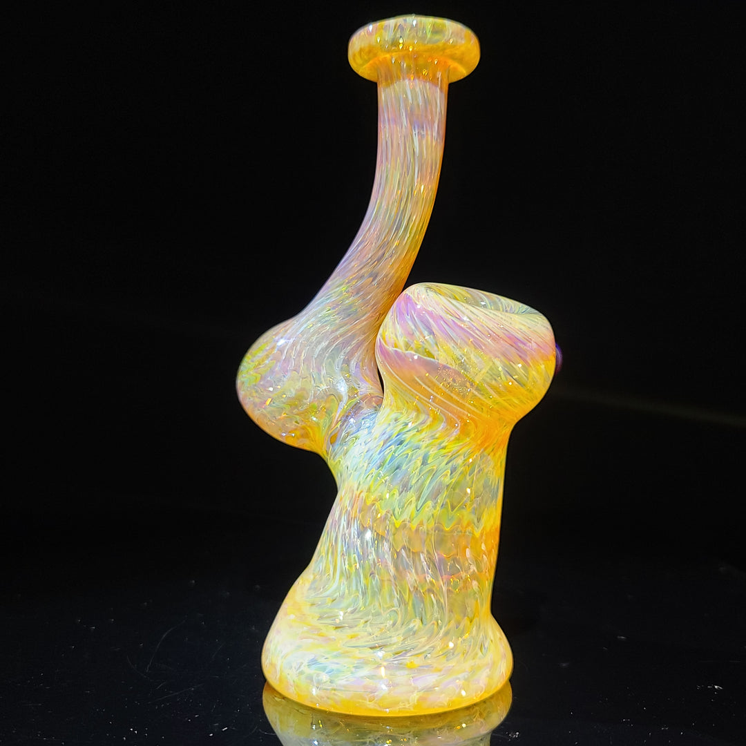 Sunrise Bubbler with Purple Carb Glass Pipe Cose Glass   