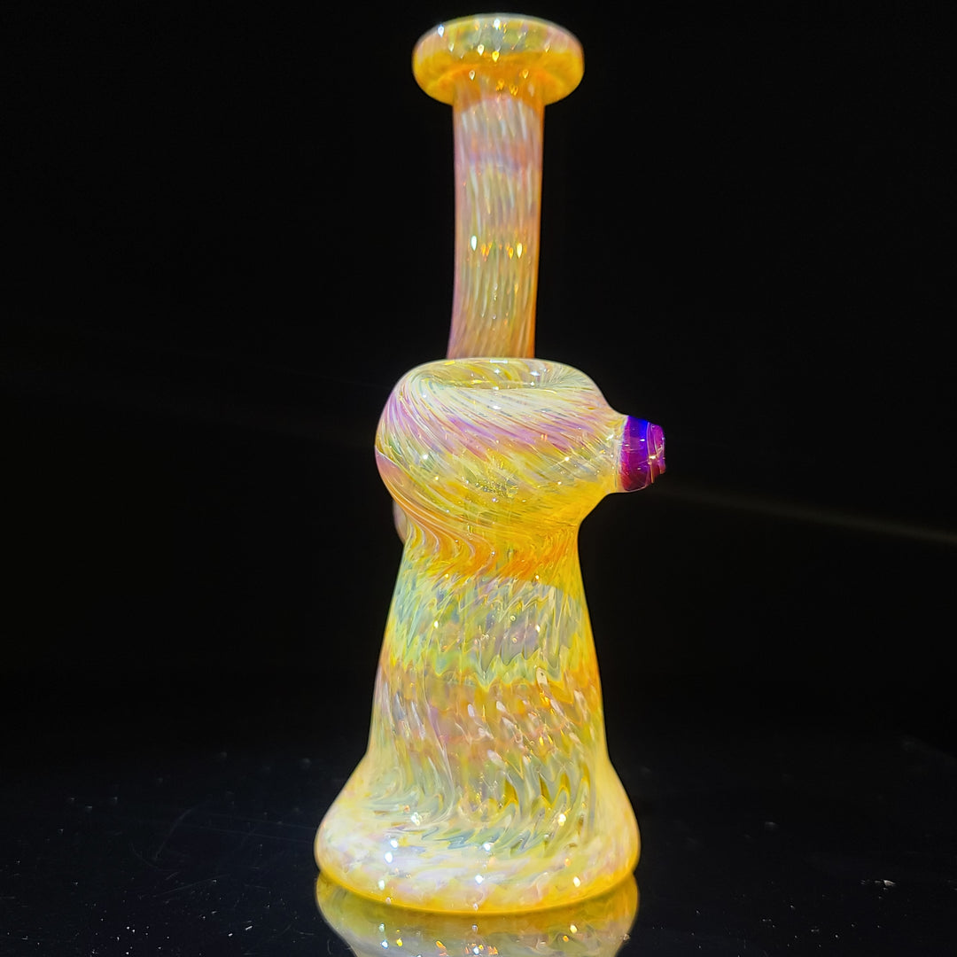 Sunrise Bubbler with Purple Carb Glass Pipe Cose Glass   