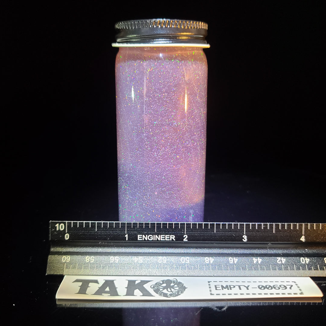 Wavy Purple Crushed Opal Jar - Tall Accessory Empty 1 Glass   