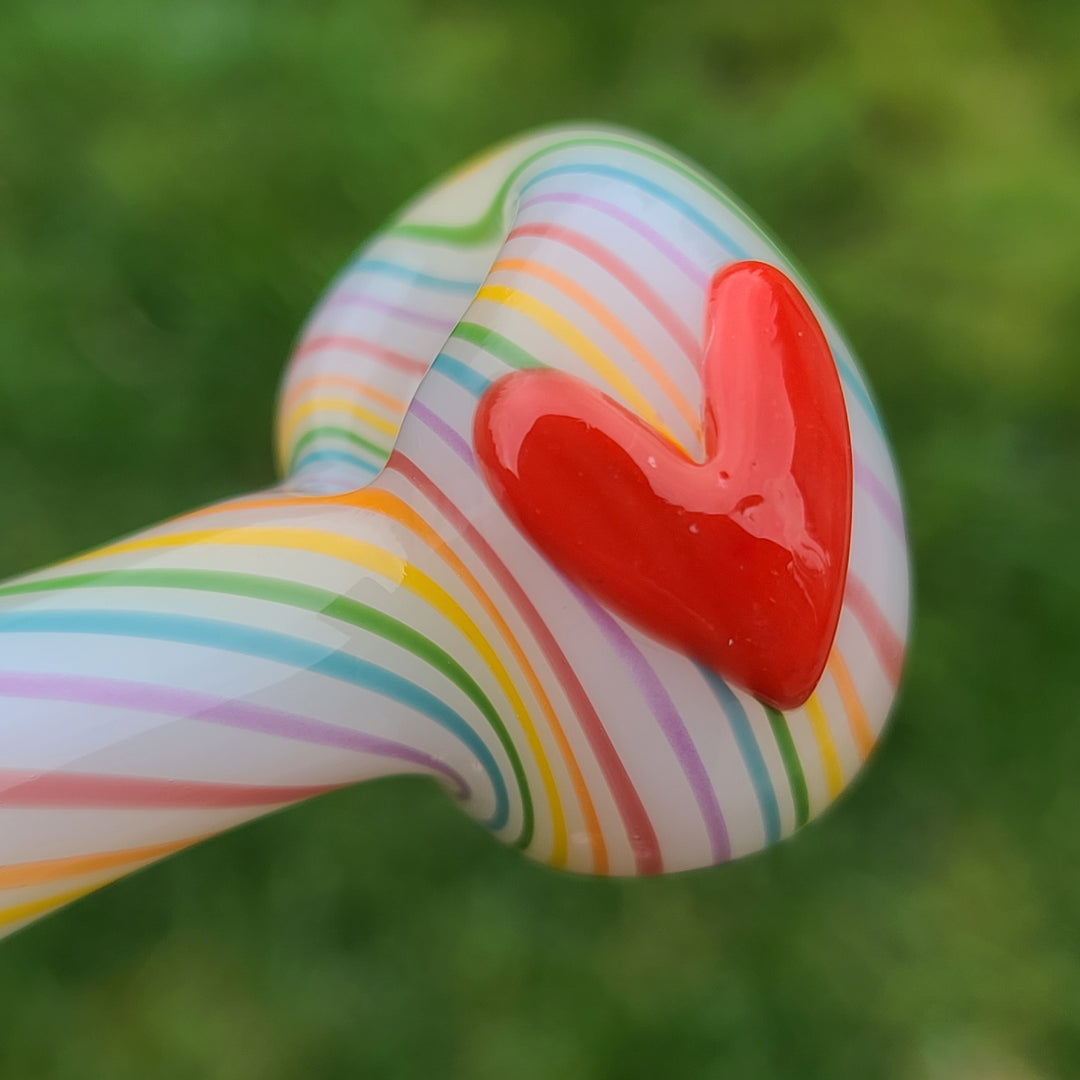 Fruit Stripe Heart Spoon Glass Pipe Glass Happy   