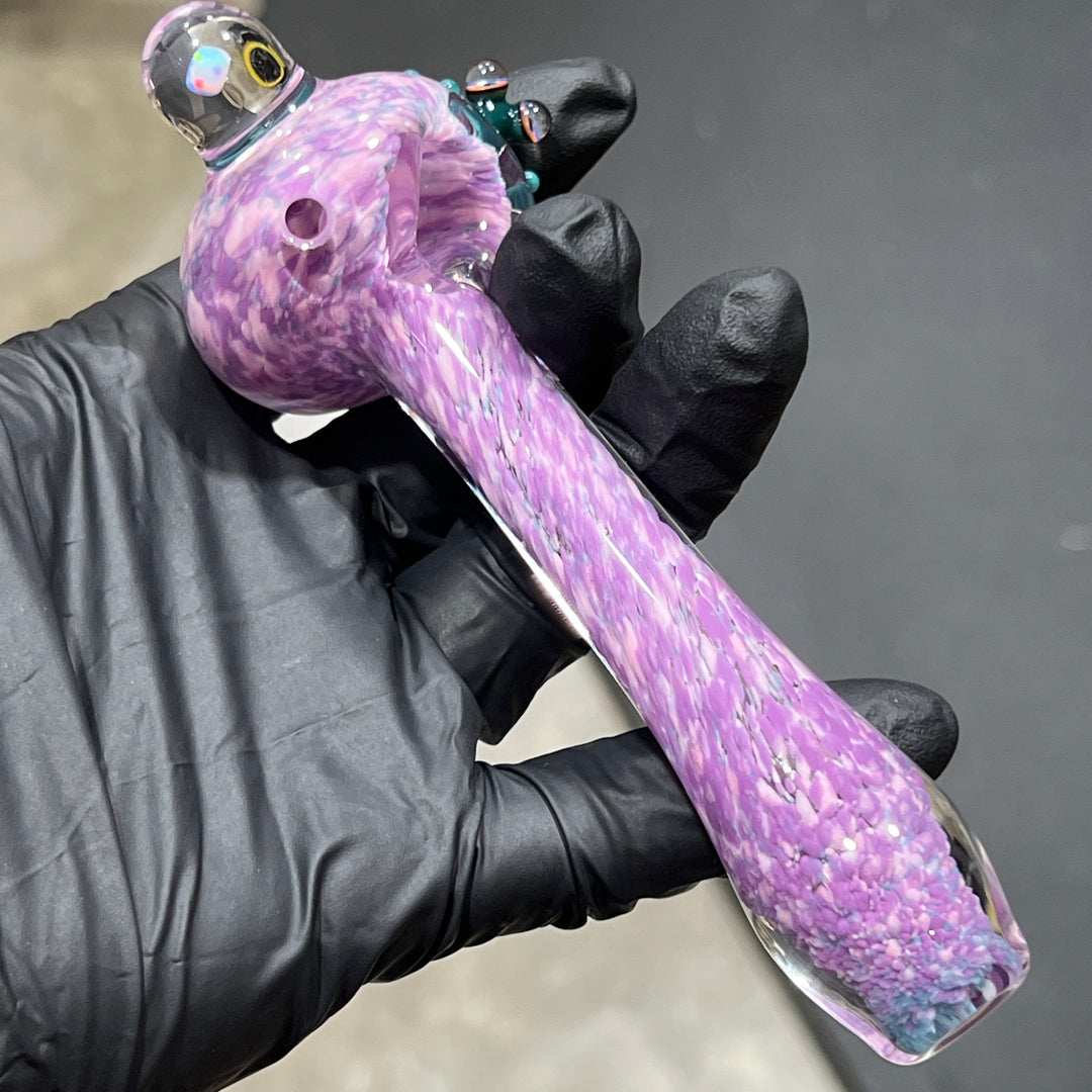 Purple Fancy Opal Frog Spoon Glass Pipe Beezy Glass