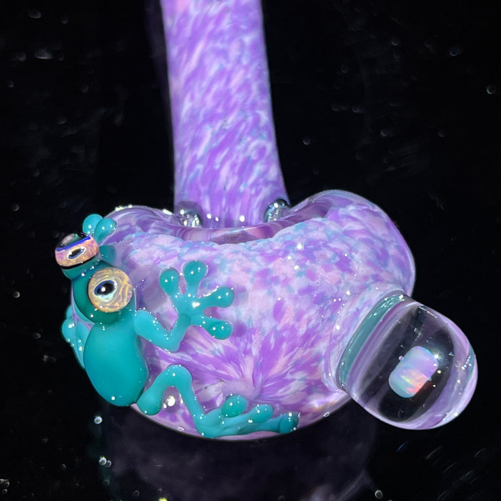 Purple Fancy Opal Frog Spoon Glass Pipe Beezy Glass