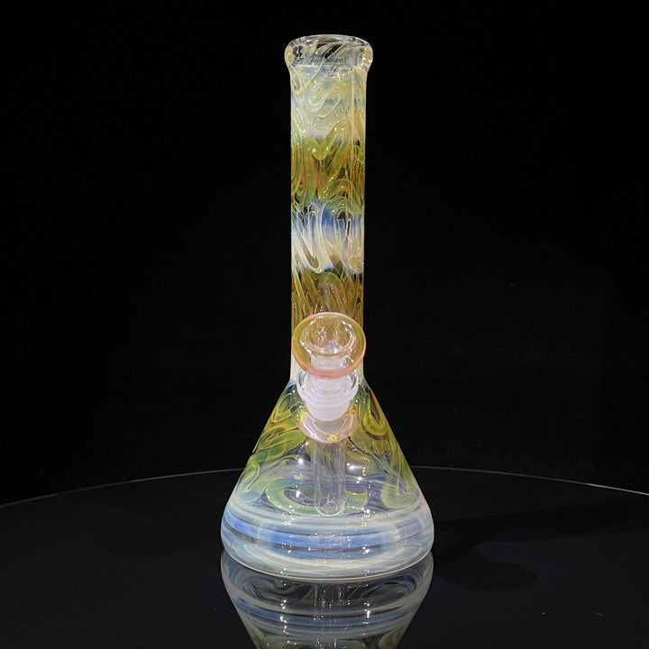 9" Fumed Squiggle Beaker Bong Glass Pipe Mary Jane's Glass