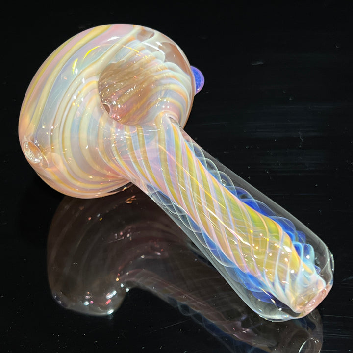 Thick Fume Pipe Pink Slyme Marble Glass Pipe Chuck Glass   