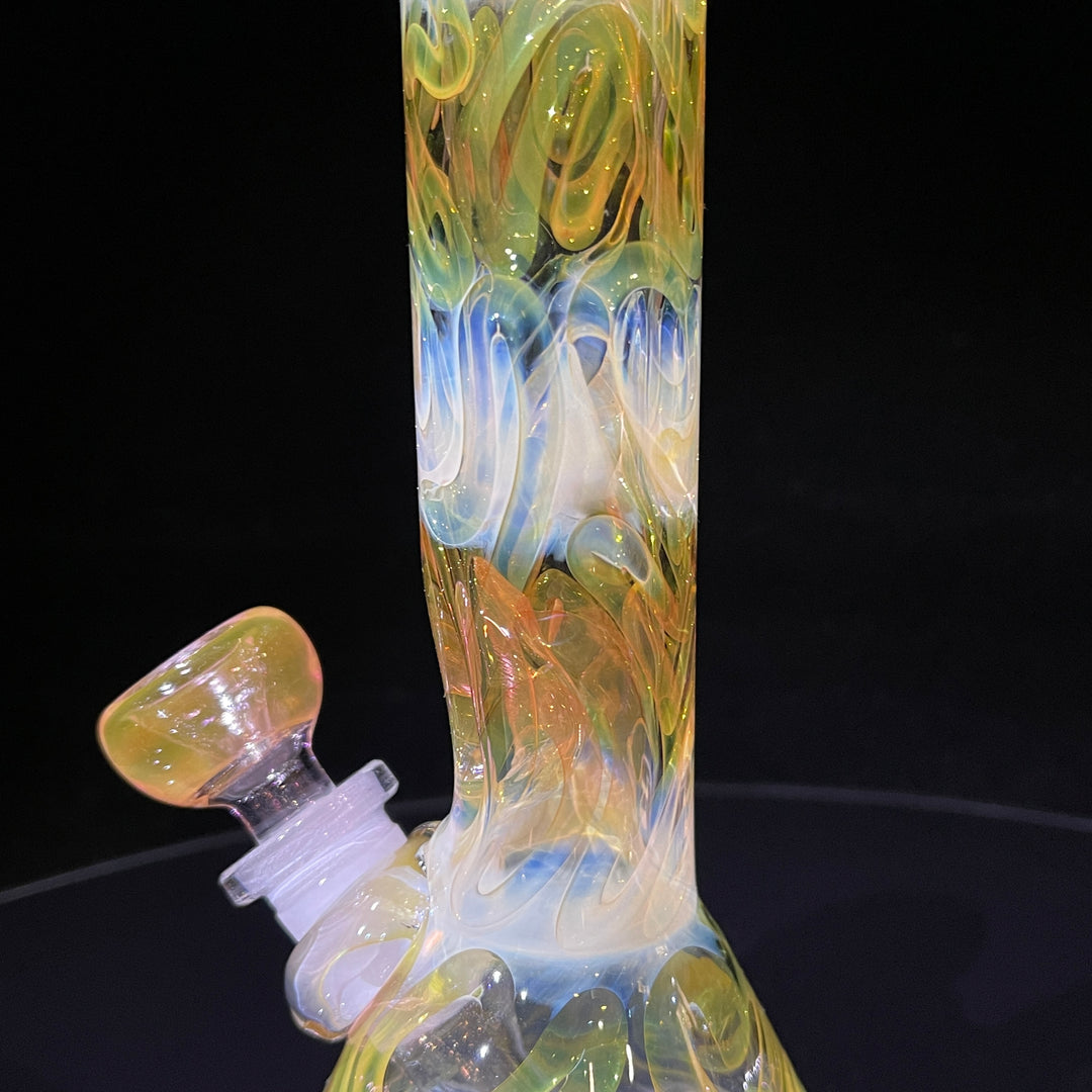 9" Fumed Squiggle Beaker Bong Glass Pipe Mary Jane's Glass