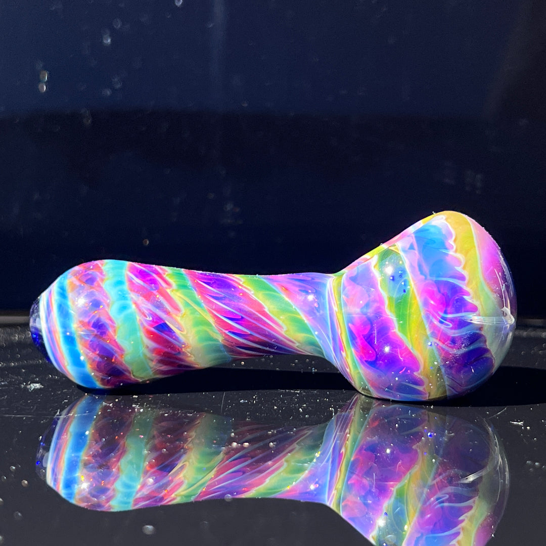 Purple Tie Dye Spoon Glass Pipe Jedi Glassworks   