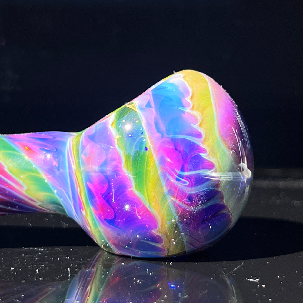 Purple Tie Dye Spoon Glass Pipe Jedi Glassworks   