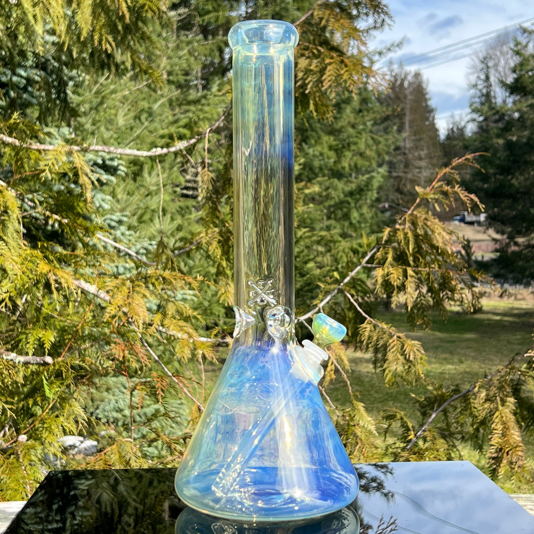 16" Fumed Beaker Bong Glass Pipe Mary Jane's Glass