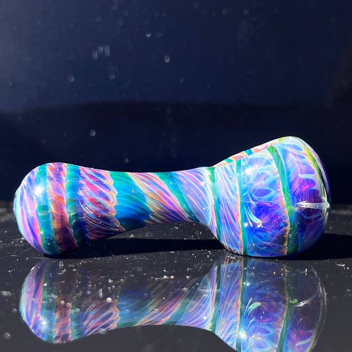 Purple Tie Dye Spoon Glass Pipe Jedi Glassworks   