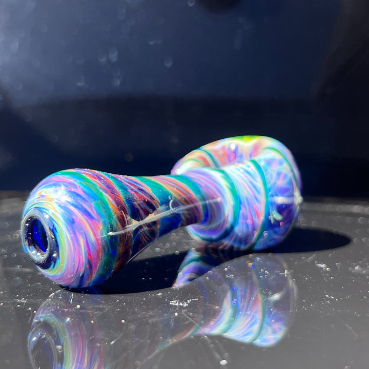 Purple Tie Dye Spoon Glass Pipe Jedi Glassworks   