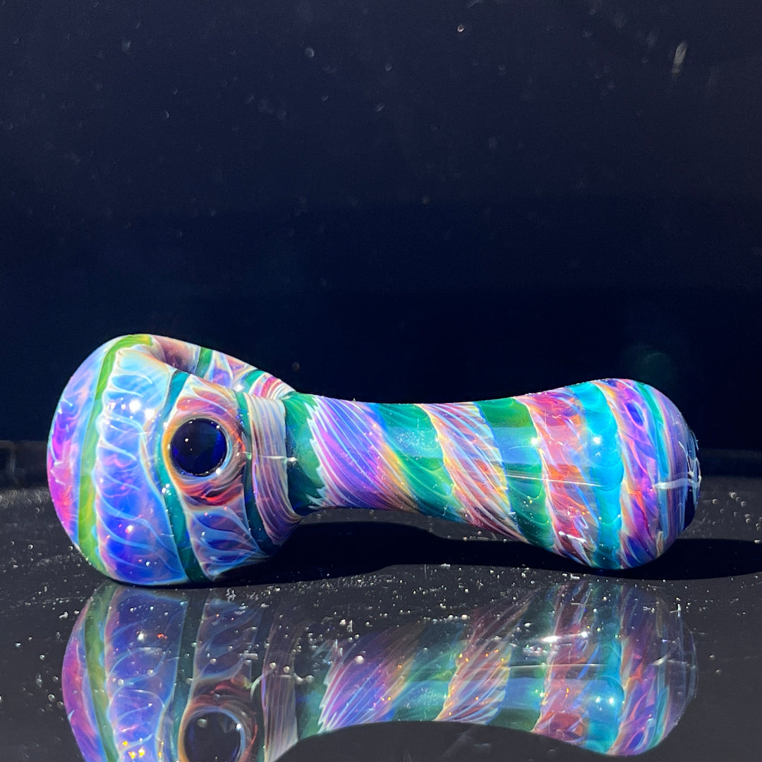 Purple Tie Dye Spoon Glass Pipe Jedi Glassworks   