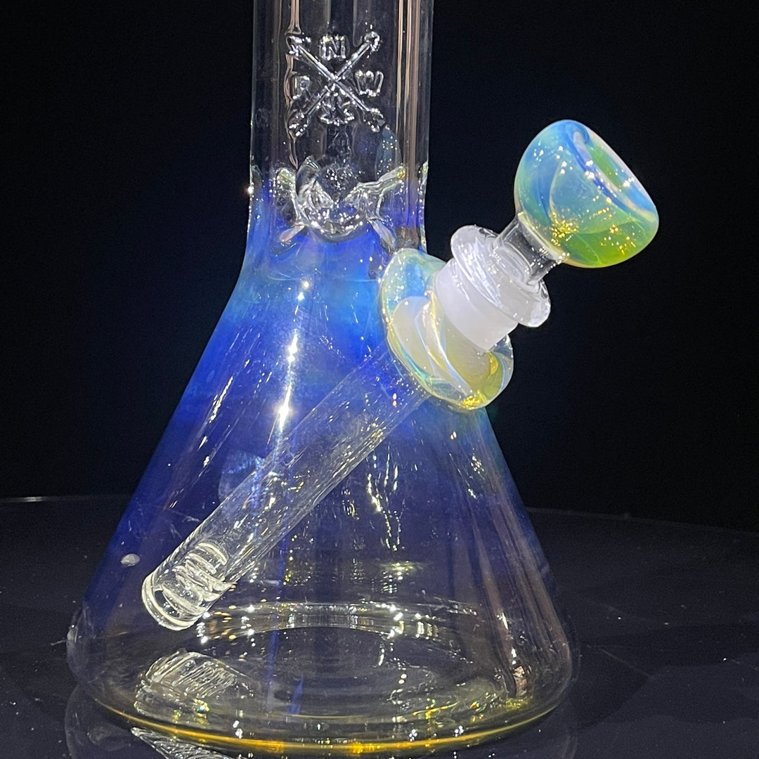 10.5" Fumed Mushroom Beaker Bong Glass Pipe Mary Jane's Glass