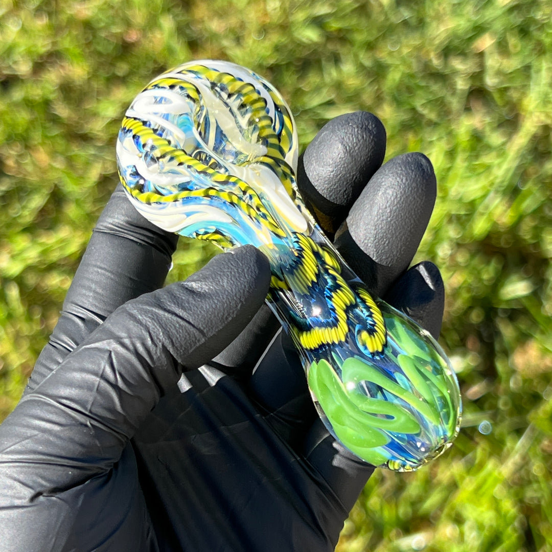 Color Inside Out Spoon Glass Pipe Tiny Mike   