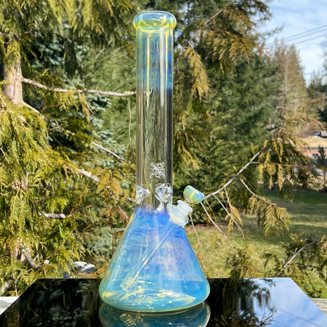 16" Fumed Beaker Bong Glass Pipe Mary Jane's Glass