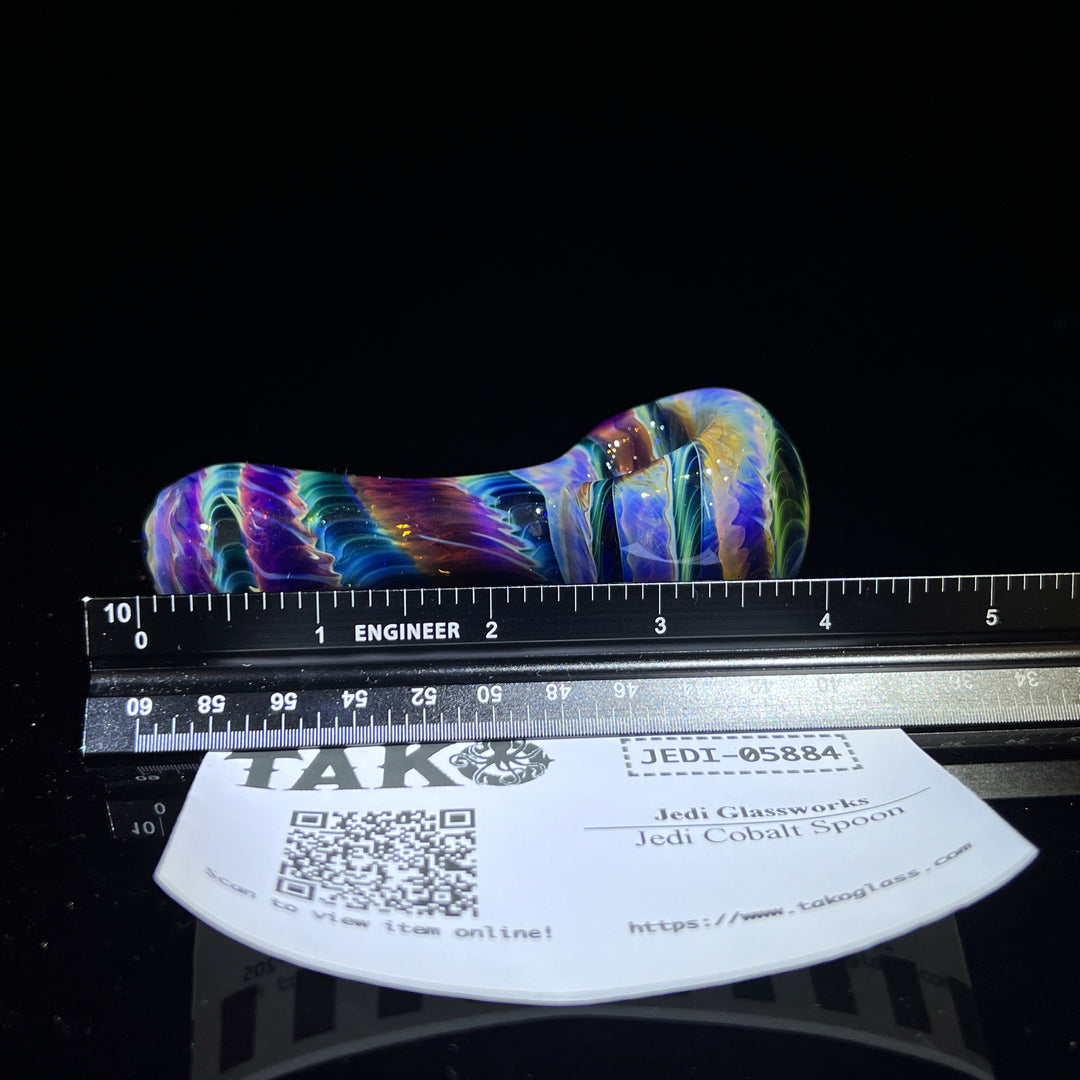 Purple Tie Dye Spoon Glass Pipe Jedi Glassworks   