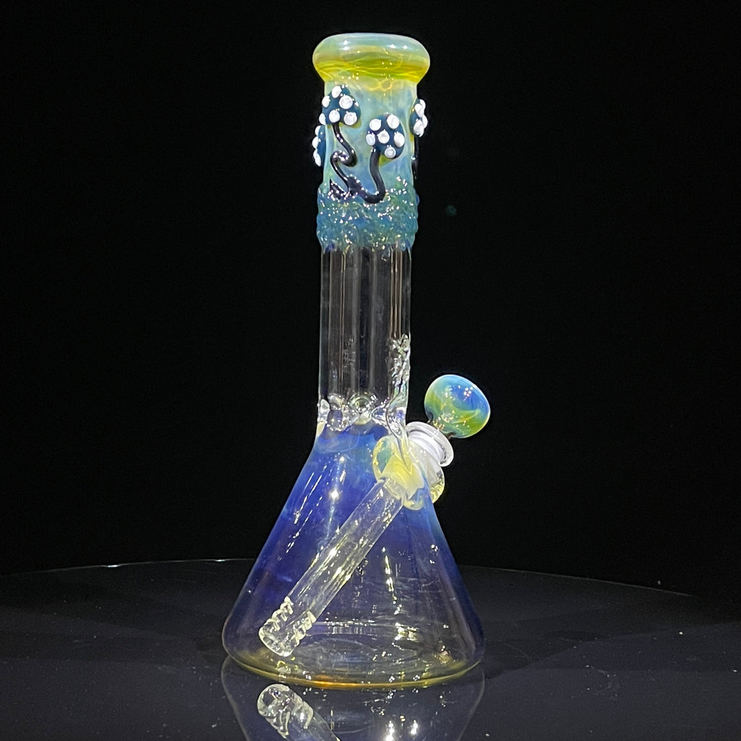 10.5" Fumed Mushroom Beaker Bong Glass Pipe Mary Jane's Glass