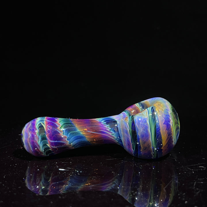 Purple Tie Dye Spoon Glass Pipe Jedi Glassworks   