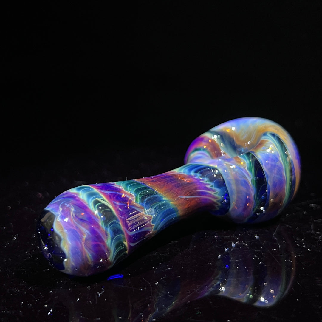 Purple Tie Dye Spoon Glass Pipe Jedi Glassworks   